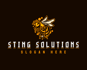 Bee Sting Insect logo design