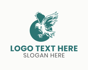 Soaring - Flying Majestic Eagle logo design