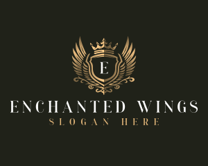 Wing Shield Crest logo design