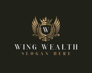 Wing Shield Crest logo design