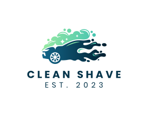 Bubble Car Wash Cleaning logo design