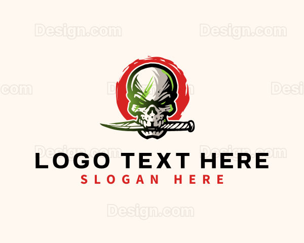 Skull Knife Weapon Logo