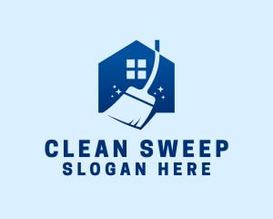 Blue Janitorial Service logo design