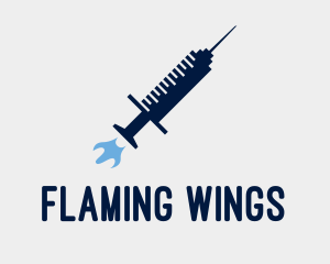 Injection Syringe Launch logo design