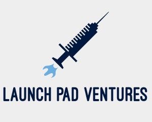 Injection Syringe Launch logo design