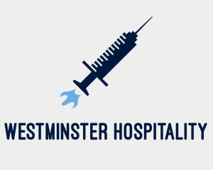 Injection Syringe Launch logo design