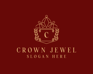 Crown Wreath Royal Jewelry logo design