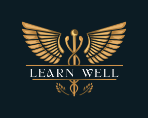 Wellness Caduceus Pharmacy logo design