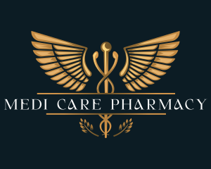 Wellness Caduceus Pharmacy logo design