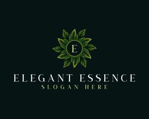 Elegant Wellness Leaves logo design