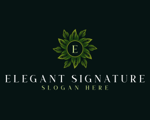 Elegant Wellness Leaves logo design