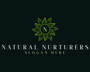 Elegant Wellness Leaves logo design