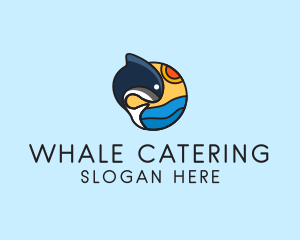 Ocean Whale Cartoon  logo