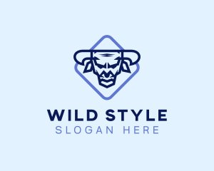 Angry Wild Bull logo design