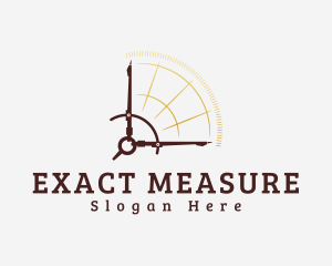 Drafting Compass Measurement logo design