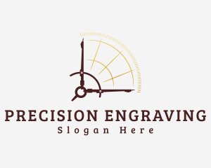 Drafting Compass Measurement logo design