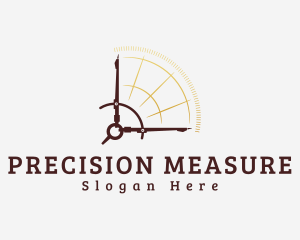 Drafting Compass Measurement logo design