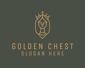 Minimalist Golden Goddess logo design