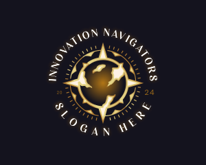 Compass Globe Navigation logo design