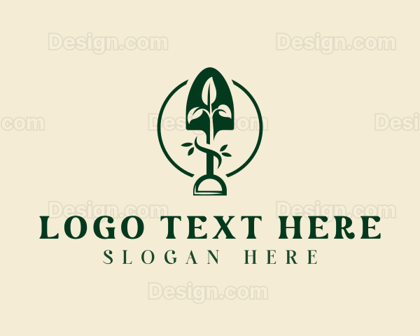 Shovel Garden Plant Logo