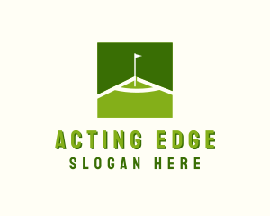 Flag Golfing Course logo design