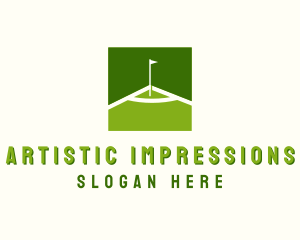 Flag Golfing Course logo design