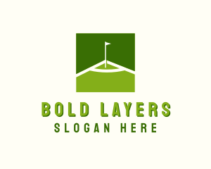 Flag Golfing Course logo design