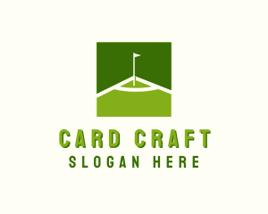 Flag Golfing Course logo design