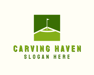 Flag Golfing Course logo design