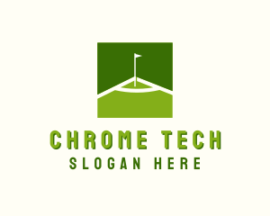 Flag Golfing Course logo design