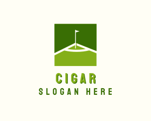 Flag Golfing Course logo design