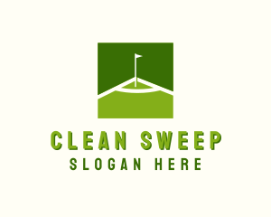 Flag Golfing Course logo design