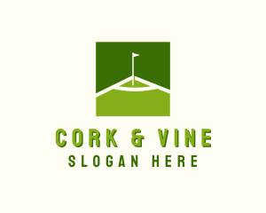 Flag Golfing Course logo design