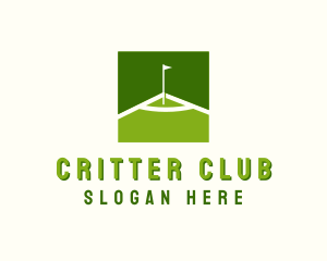 Flag Golfing Course logo design