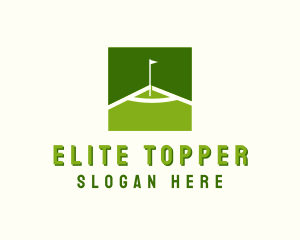 Flag Golfing Course logo design