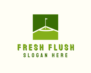 Flag Golfing Course logo design