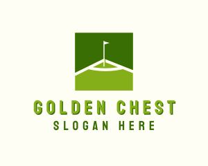 Flag Golfing Course logo design