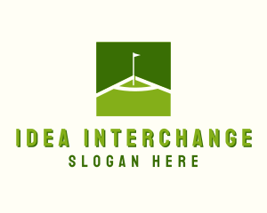 Flag Golfing Course logo design