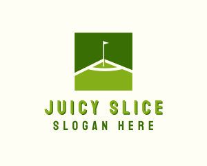 Flag Golfing Course logo design