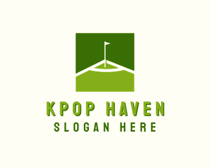 Flag Golfing Course logo design