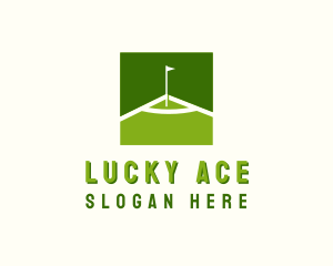 Flag Golfing Course logo design