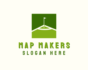 Flag Golfing Course logo design