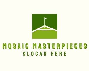 Flag Golfing Course logo design