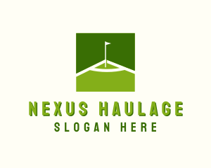 Flag Golfing Course logo design