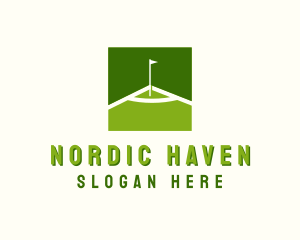 Flag Golfing Course logo design