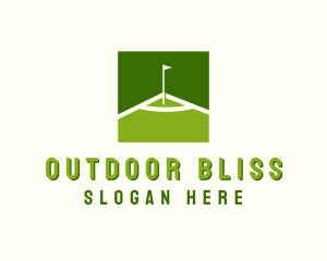 Flag Golfing Course logo design