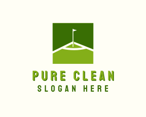 Flag Golfing Course logo design