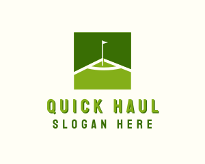 Flag Golfing Course logo design