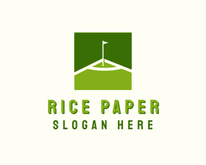 Flag Golfing Course logo design