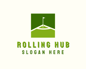 Flag Golfing Course logo design